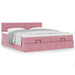 Cadru de pat otoman cu saltele Roz 160x200cm catifea - WALTI WALTI