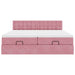 Cadru de pat otoman cu saltele Roz 160x200cm catifea - WALTI WALTI