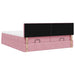 Cadru de pat otoman cu saltele Roz 160x200cm catifea - WALTI WALTI