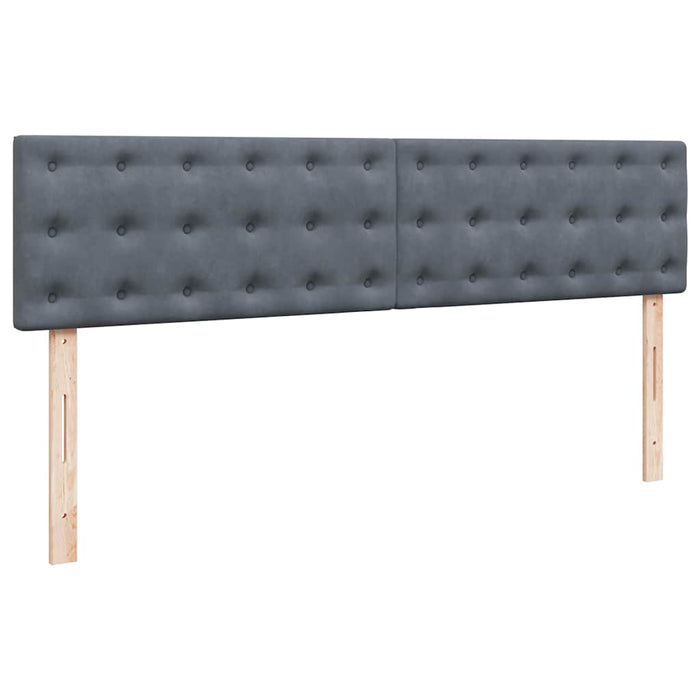 Cadru de pat otoman cu saltele Gri închis 180x200cm catifea - WALTI WALTI
