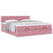 Cadru de pat otoman cu saltele Roz 180x200cm catifea - WALTI WALTI
