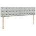 Cadru de pat otoman cu saltele Gri deschis 200x200cm catifea - WALTI WALTI