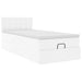 Cadru pat otoman cu saltea alb pur 90x190cm piele artificială - WALTI WALTI