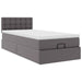 Cadru de pat otoman cu saltea gri 90x190cm piele artificială - WALTI WALTI