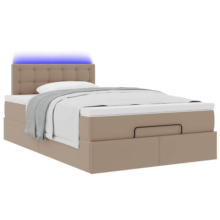 Pat otoman cu saltele și LEDs, 120x190cm, piele ecologică - WALTI WALTI