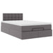 Cadru de pat otoman cu saltea gri 120x200cm piele artificială - WALTI WALTI