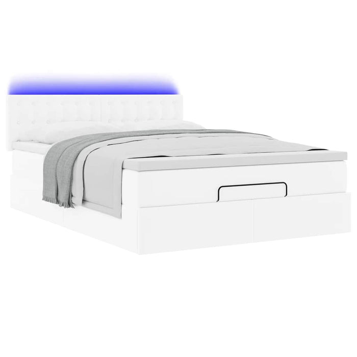 Pat otoman cu saltele și LEDs, 140x190cm, piele ecologică - WALTI WALTI