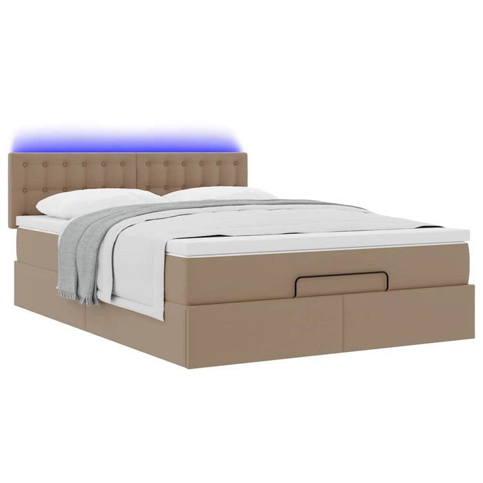 Pat otoman cu saltele și LEDs, 140x190cm, piele ecologică - WALTI WALTI