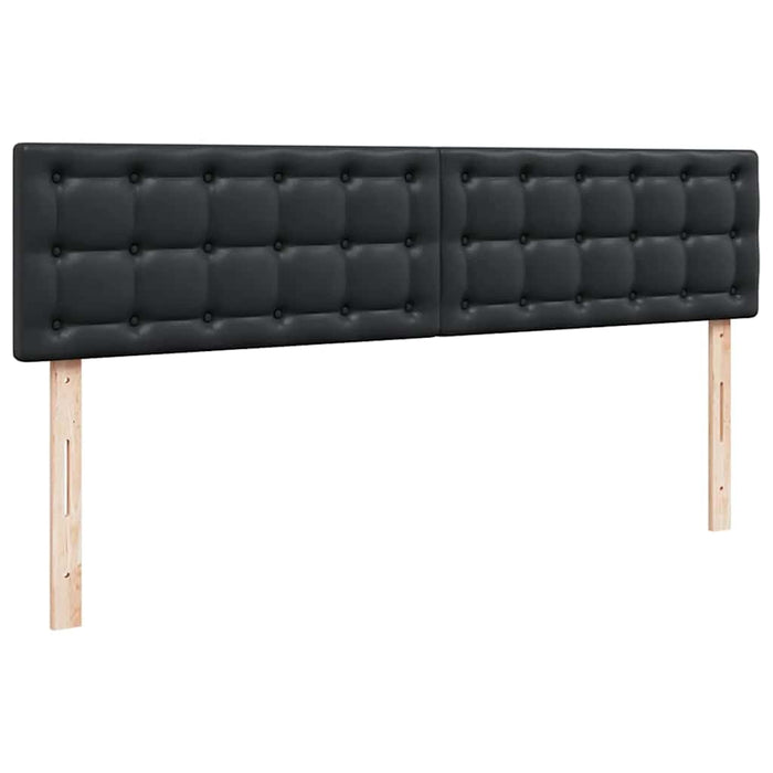 Pat otoman cu saltele și LEDs, negru 180x200cm, piele ecologică - WALTI WALTI