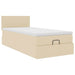Cadru de pat otoman cu saltea crem 80x200cm stofa - WALTI WALTI