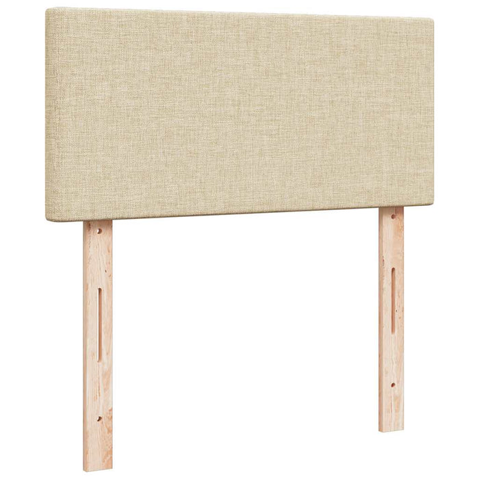 Cadru de pat otoman cu saltea crem 80x200cm stofa - WALTI WALTI