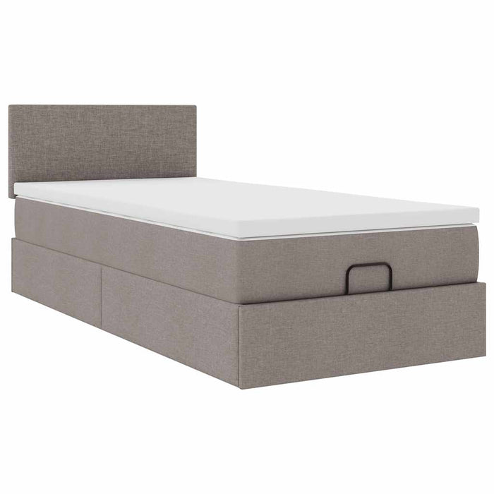 Cadru de pat otoman cu saltea Taupe 90x190cm Material - WALTI WALTI