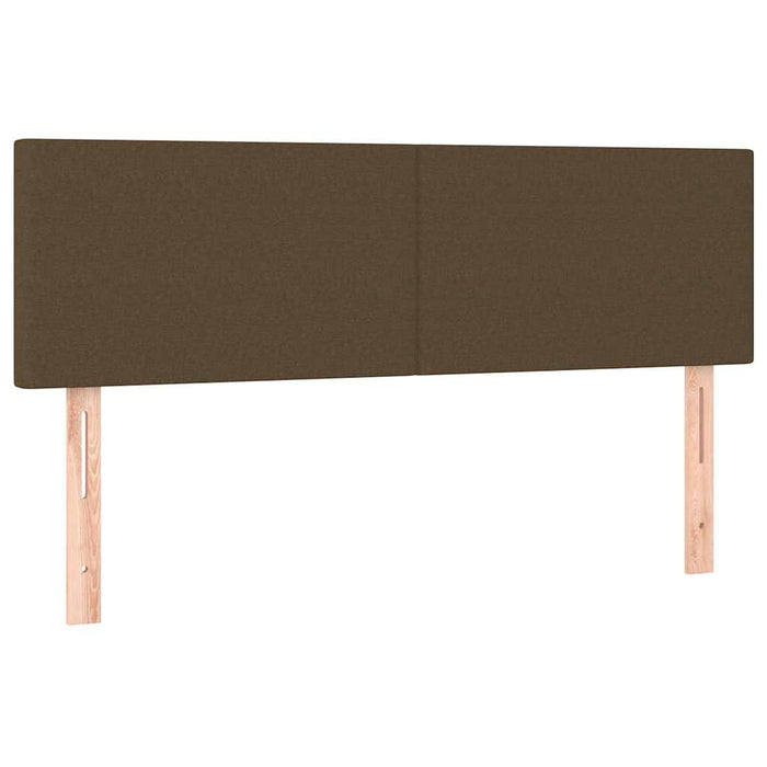 Pat otoman cu saltea și LED-uri țesătură maro închis 140x190 cm - WALTI WALTI
