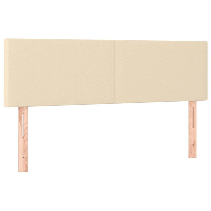 Pat otoman cu saltea și LED-uri crem 140x190 cm țesătură - WALTI WALTI