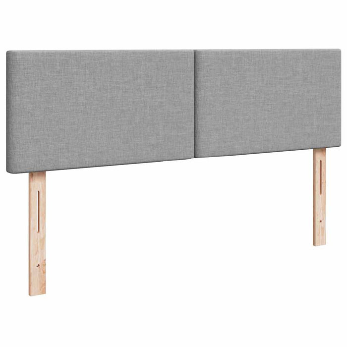 Cadru pat otoman cu saltea țesătură gri deschis 140x200cm - WALTI WALTI