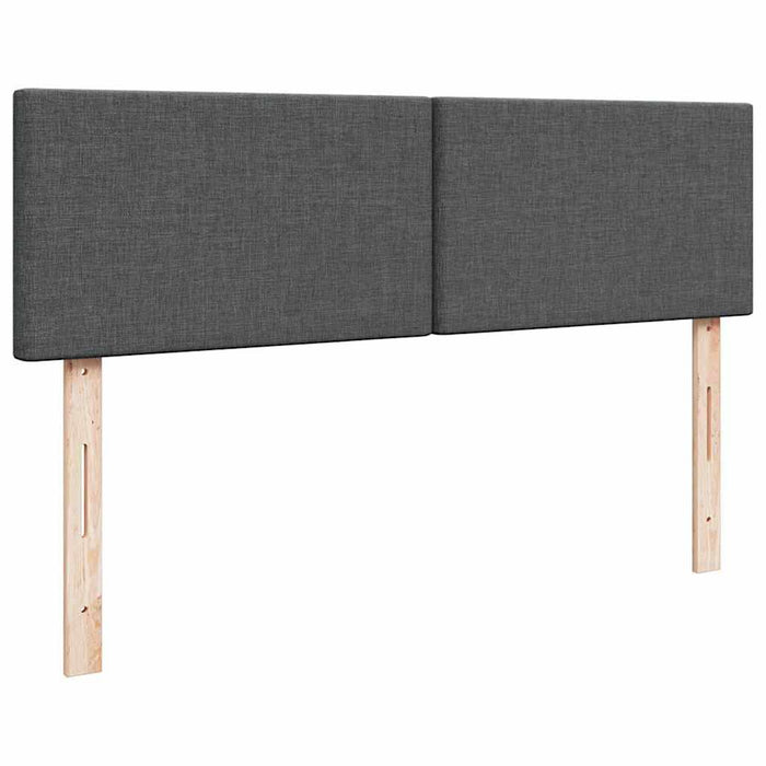 Pat otoman cu saltea și LED-uri țesătură gri închis 140x200 cm - WALTI WALTI
