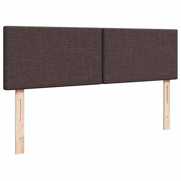 Cadru de pat otoman cu saltea țesătură maro închis 140x200 cm WALTI