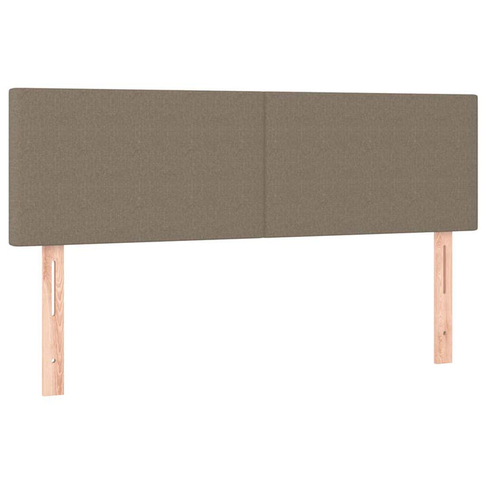 Pat otoman cu saltea și LED-uri Taupe 140x200 cm țesătură WALTI