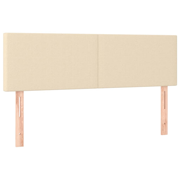 Pat otoman cu saltea și LED-uri crem 140x200 cm țesătură - WALTI WALTI
