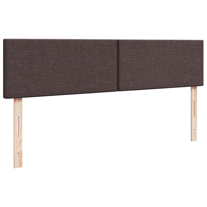 Cadru de pat otoman cu saltea țesătură maro închis 160x200cm WALTI