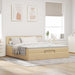 Cadru de pat otoman cu saltea crem 160x200cm stofa - WALTI WALTI