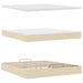 Cadru de pat otoman cu saltea crem 160x200cm stofa - WALTI WALTI