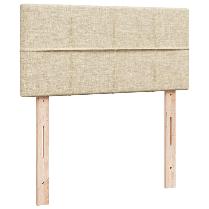 Cadru de pat otoman cu saltea crem 80x200cm stofa - WALTI WALTI