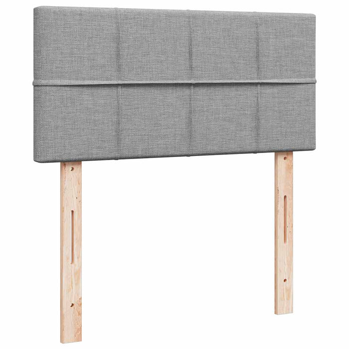 Pat otoman cu saltea țesătură gri deschis 100x200 cm WALTI