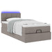 Pat otoman cu saltea Taupe 100x200 cm Stofa - WALTI WALTI