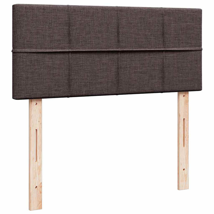 Pat otoman cu saltea țesătură maro închis 120x200 cm WALTI