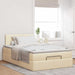 Cadru de pat otoman cu saltea crem 120x200cm stofa - WALTI WALTI