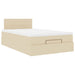 Cadru de pat otoman cu saltea crem 120x200cm stofa - WALTI WALTI