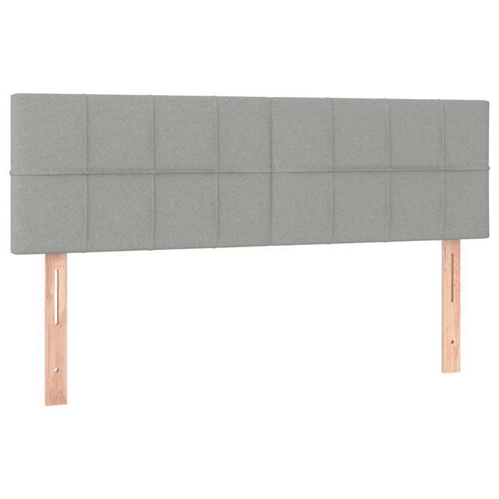 Pat otoman cu saltea și LED-uri țesătură gri deschis 140x190 cm - WALTI WALTI