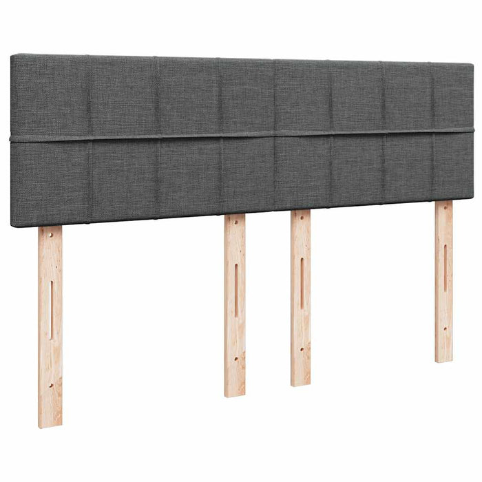 Pat otoman cu saltea și LED-uri țesătură gri închis 140x190 cm - WALTI WALTI