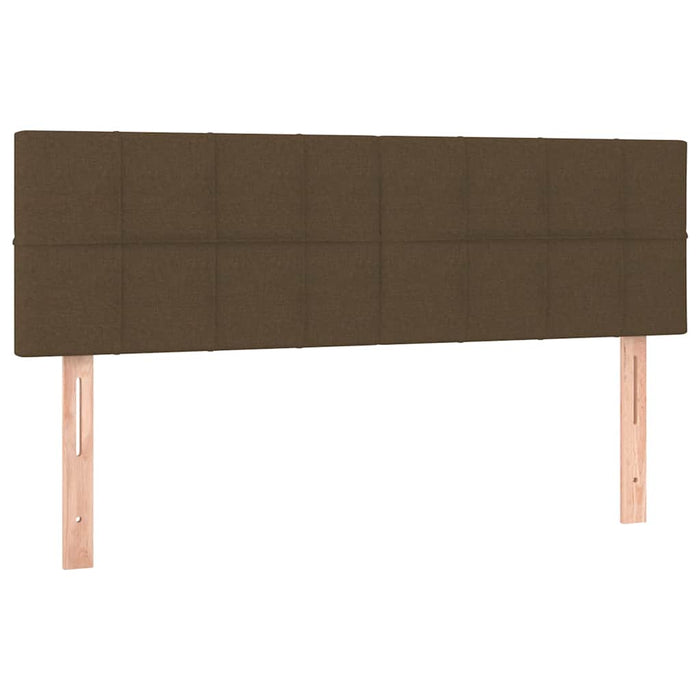 Pat otoman cu saltea și LED-uri țesătură maro închis 140x190 cm - WALTI WALTI
