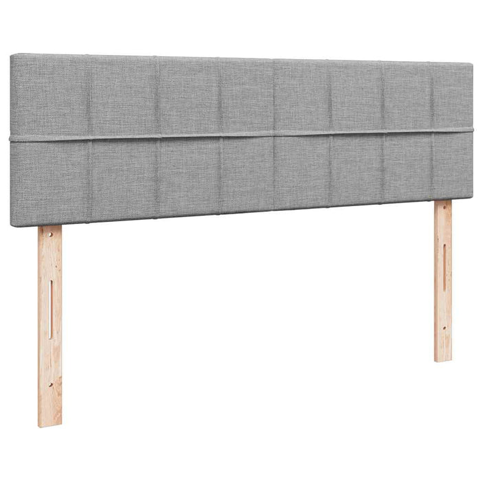 Cadru pat otoman cu saltea țesătură gri deschis 140x200cm - WALTI WALTI