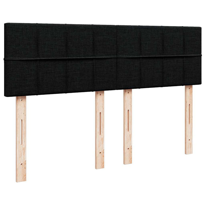 Pat otoman cu saltea și LED-uri negru 140x200 cm țesătură - WALTI WALTI