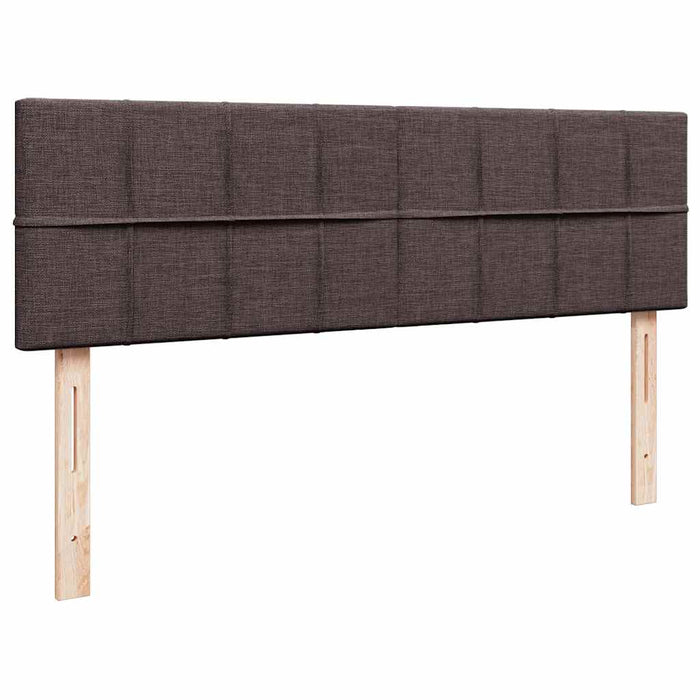 Cadru de pat otoman cu saltea țesătură maro închis 140x200 cm WALTI