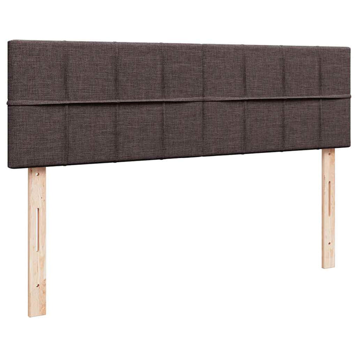 Cadru de pat otoman cu saltea țesătură maro închis 160x200cm WALTI