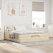 Cadru de pat otoman cu saltea crem 160x200cm stofa - WALTI WALTI