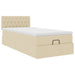 Cadru de pat otoman cu saltea crem 80x200cm stofa - WALTI WALTI