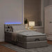 Cadru de pat otoman cu saltea Taupe 90x190cm Material - WALTI WALTI