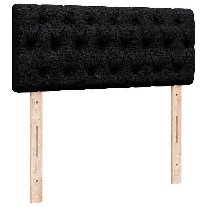 Pat otoman cu saltea și LED-uri, negru, 120x190 cm, textil - WALTI WALTI