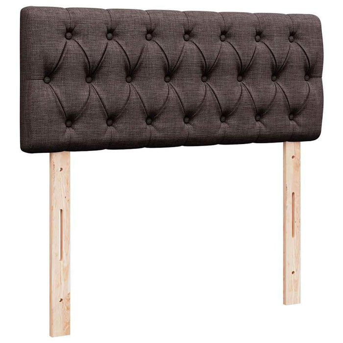Cadru de pat otoman cu saltea țesătură maro închis 120x190 cm - WALTI WALTI