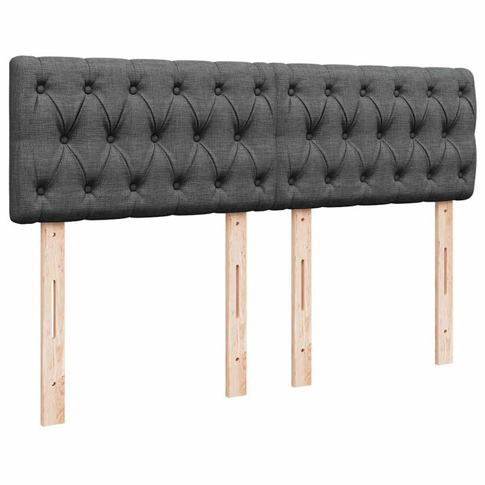 Pat otoman cu saltea și LED-uri țesătură gri închis 140x190 cm - WALTI WALTI