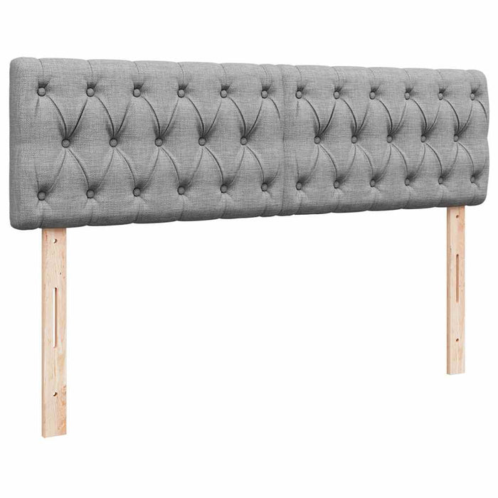 Cadru pat otoman cu saltea țesătură gri deschis 140x200cm - WALTI WALTI