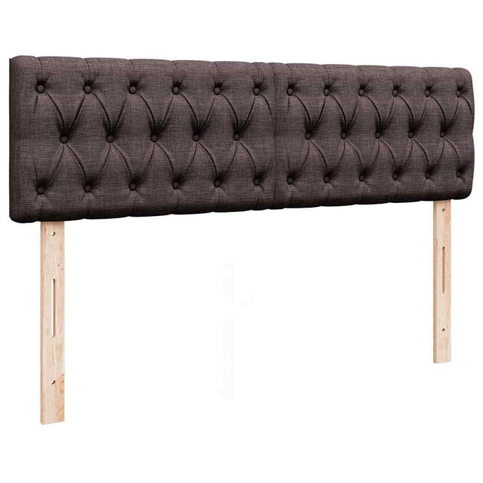 Cadru de pat otoman cu saltea țesătură maro închis 140x200 cm WALTI