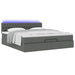 Cadru pat otoman cu saltea țesătură gri închis 160x200 cm - WALTI WALTI
