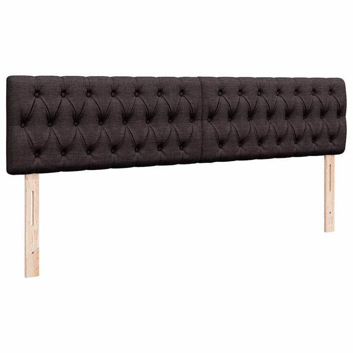 Cadru de pat otoman cu saltea țesătură maro închis 160x200cm WALTI