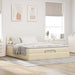 Cadru de pat otoman cu saltea crem 160x200cm stofa - WALTI WALTI